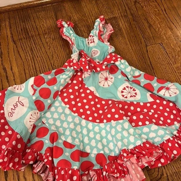 JELLY THE PUG VALENTINES DAY DRESS - 2T